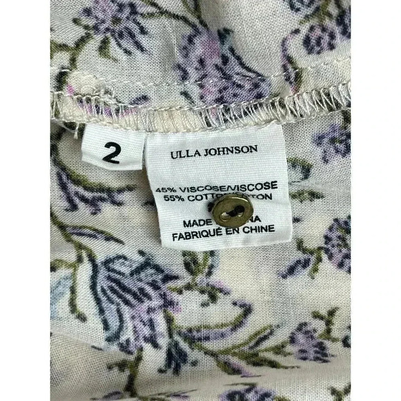 Ulla Johnson Colette Blouse size 2 boho floral - Picture 9 of 15